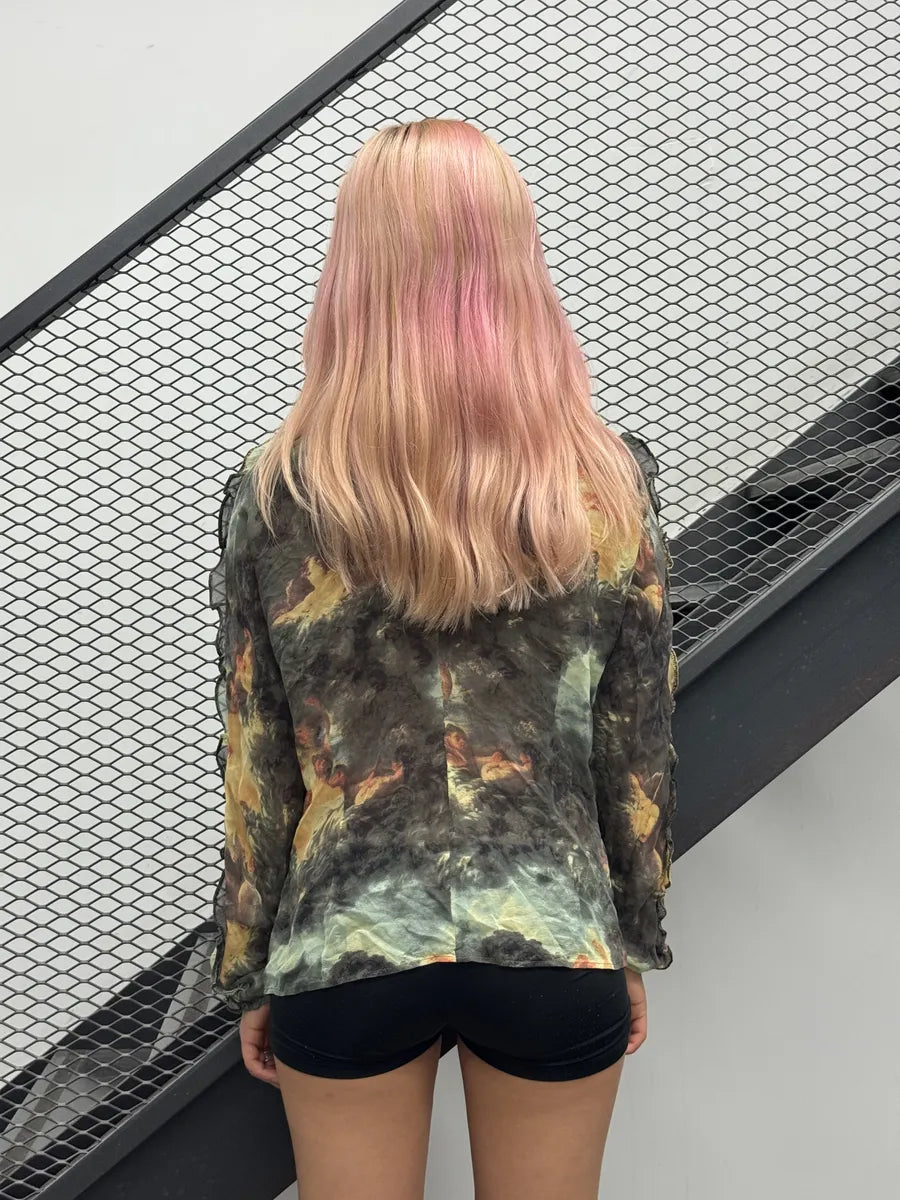 SS1996 Dolce & Gabbana Multicolor Silk Fantasy Shirt QRMVsBA 2
