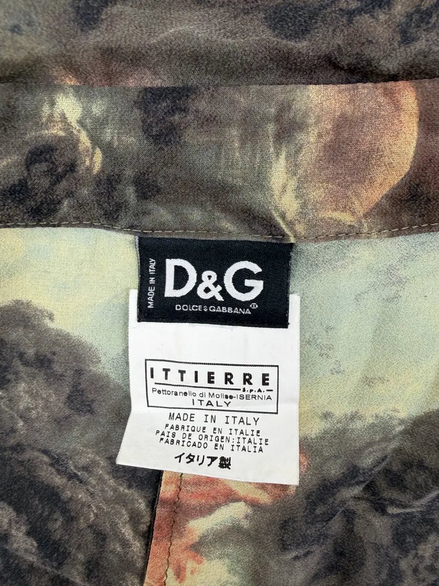 SS1996 Dolce & Gabbana Multicolor Silk Fantasy Shirt QRMVsBA 6