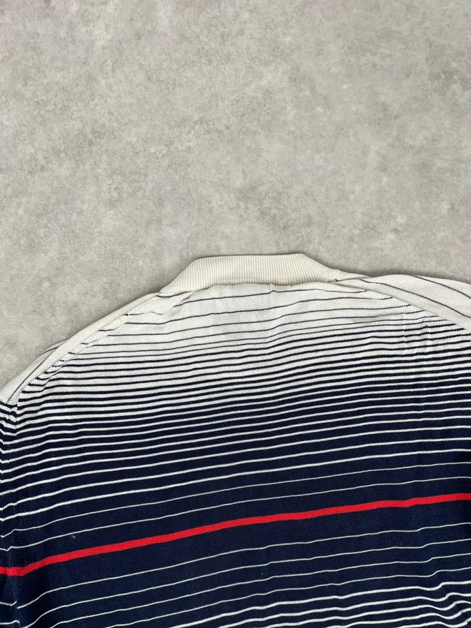 2000s Dolce & Gabbana Navy & White Gradient Striped Sweater kyIJVjB 6