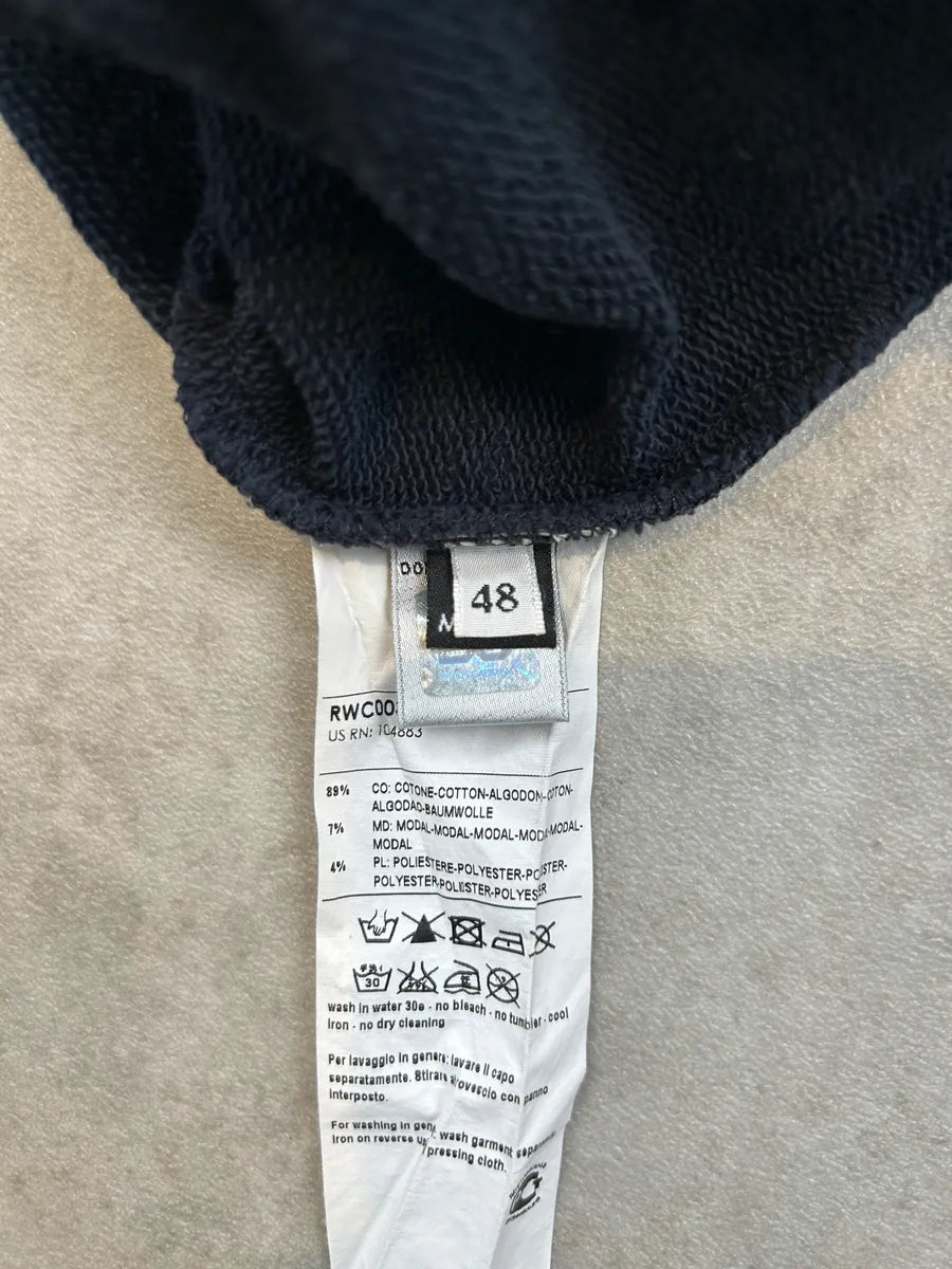 2000s Dolce & Gabbana Navy Blue Mixed Fleece Hoodie TTgaLVr 6