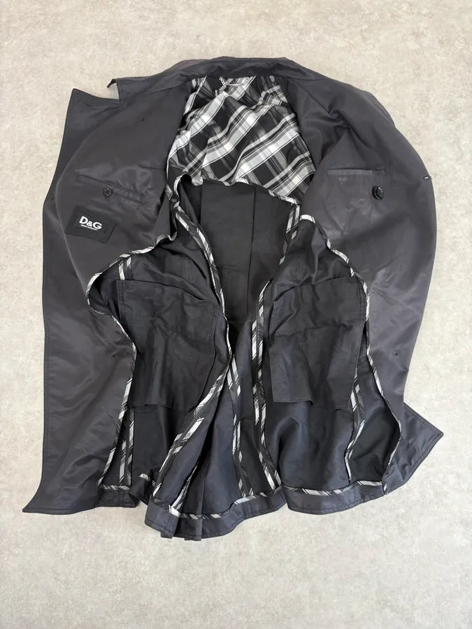 Dolce & Gabbana Navy Cargo Trench Coat tFlDtYg 6