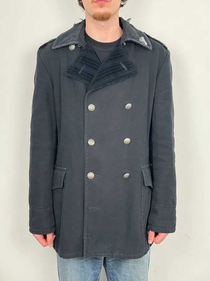 AW2006 Dolce & Gabbana Navy Naval Double-Breasted Coat  KKedtHF 2