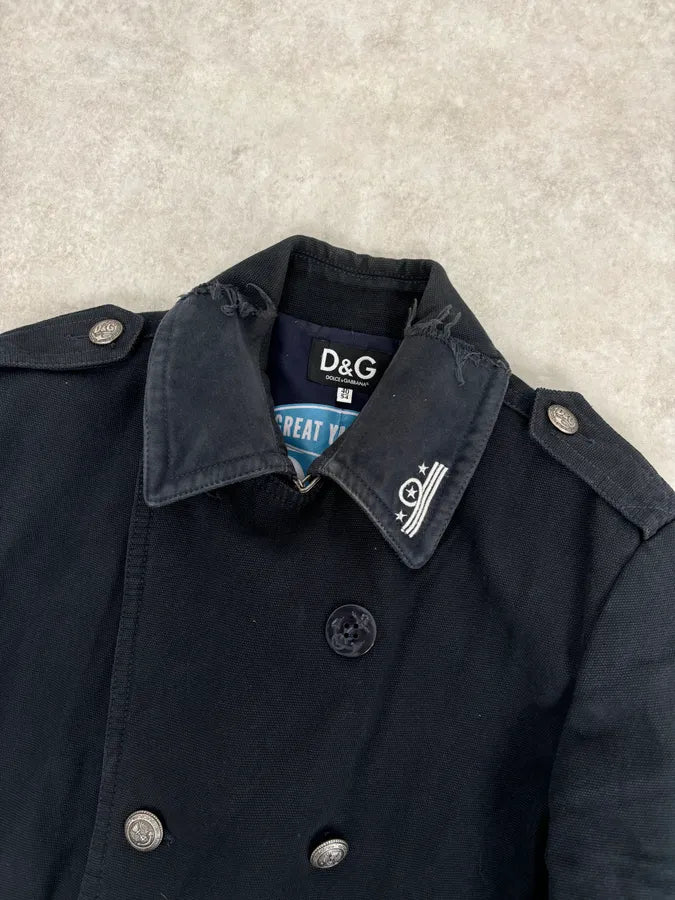 AW2006 Dolce & Gabbana Navy Naval Double-Breasted Coat  KKedtHF 4