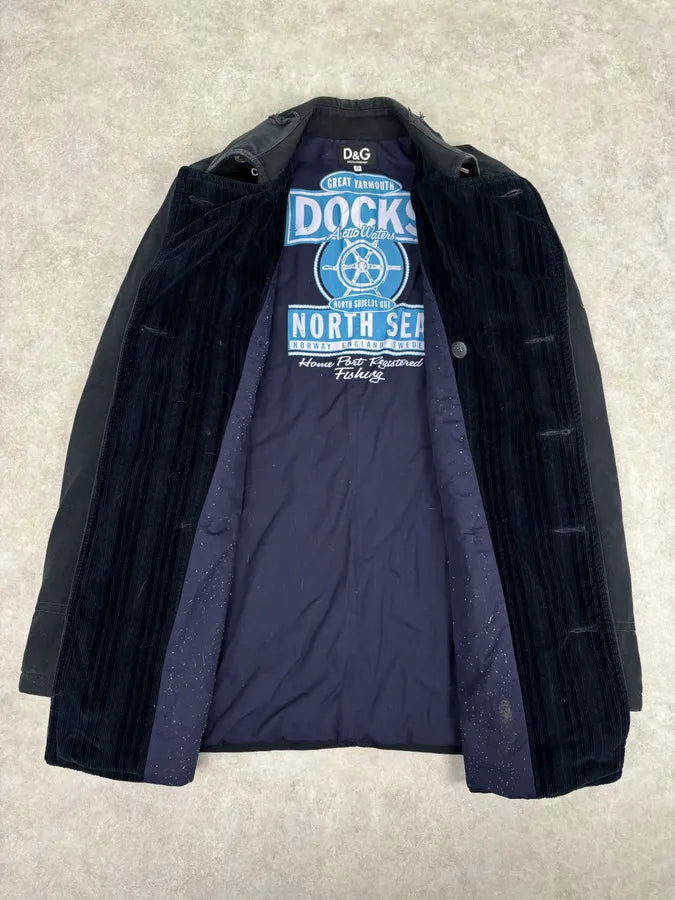 AW2006 Dolce & Gabbana Navy Naval Double-Breasted Coat  KKedtHF 7