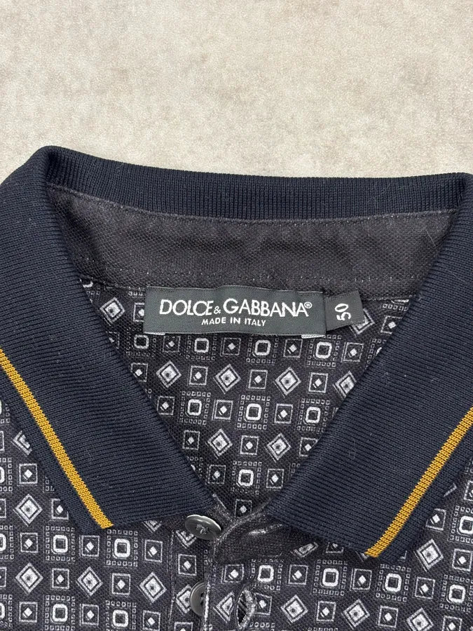 SS2025 Dolce & Gabbana Navy Dragon Embroidered Polo bcWpPUX 6