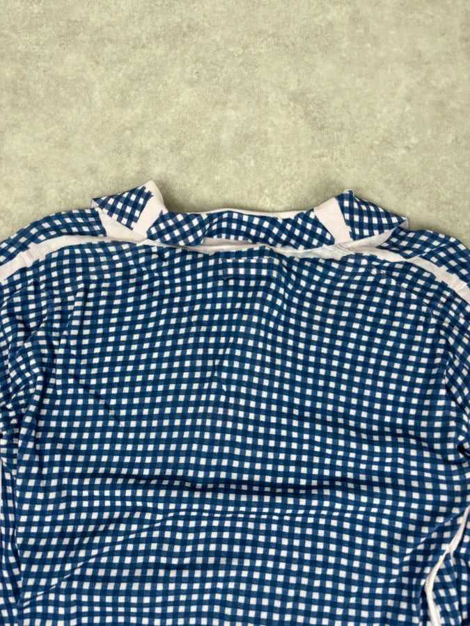 SS2010 Dolce & Gabbana Navy Gingham Polo Sweater ZvOjcHZ 5