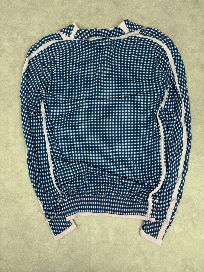 SS2010 Dolce & Gabbana Navy Gingham Polo Sweater ZvOjcHZ 4
