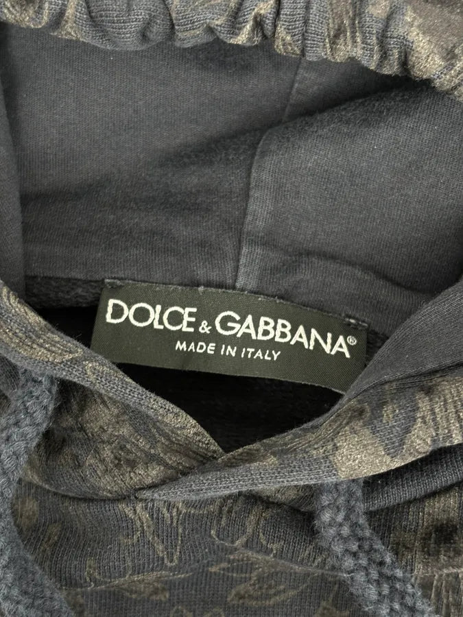 2010s Dolce & Gabbana Navy Royal Embroidered Hoodie DsXTeGY 8