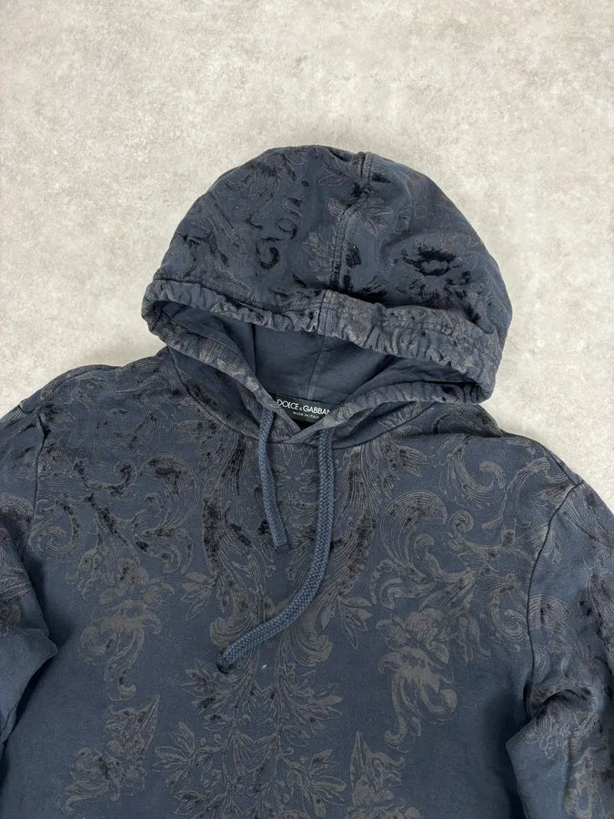 2010s Dolce & Gabbana Navy Royal Embroidered Hoodie DsXTeGY 4