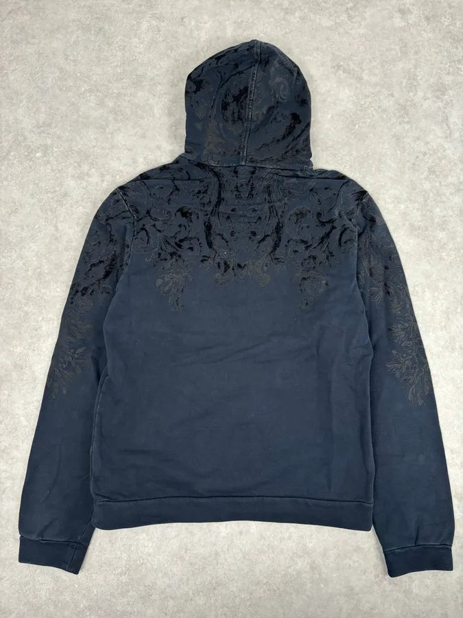 2010s Dolce & Gabbana Navy Royal Embroidered Hoodie DsXTeGY 5