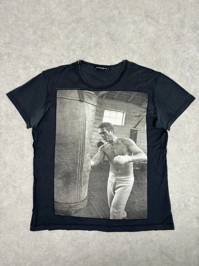 2010s Dolce & Gabbana Navy Steve McQueen Graphic T-Shirt  TtZRNFl 0