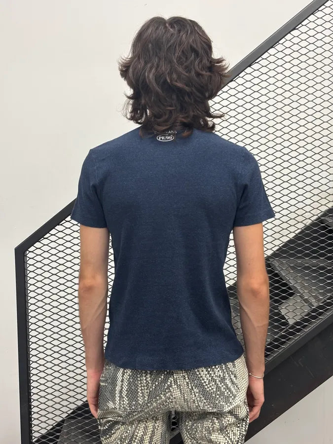 SS1999 Dolce & Gabbana Navy Cotton V-Neck T-Shirt baovCZs 2