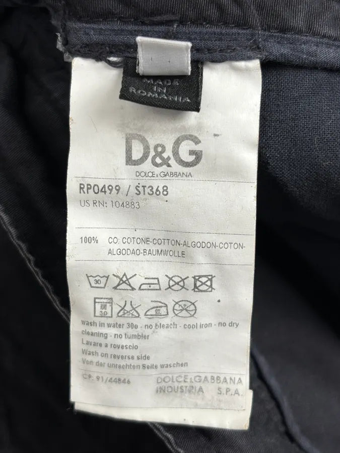 2000s Dolce & Gabbana Navy Multi Pockets Military Cargo Pants BWZwXTC 10