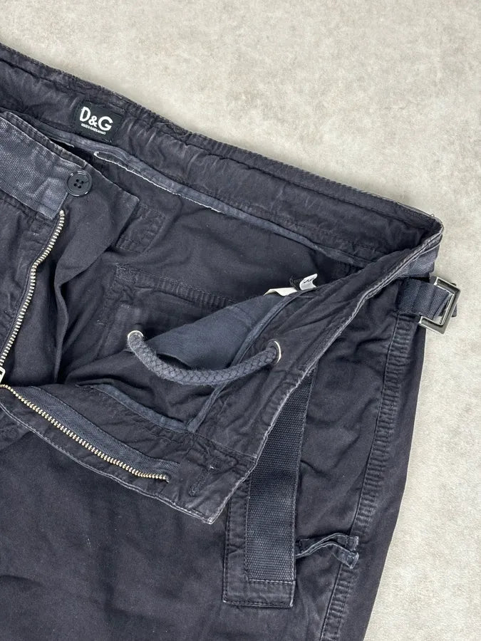 2000s Dolce & Gabbana Navy Multi Pockets Military Cargo Pants BWZwXTC 9