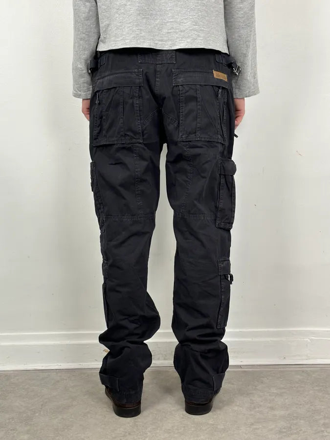 2000s Dolce & Gabbana Navy Multi Pockets Military Cargo Pants BWZwXTC 3