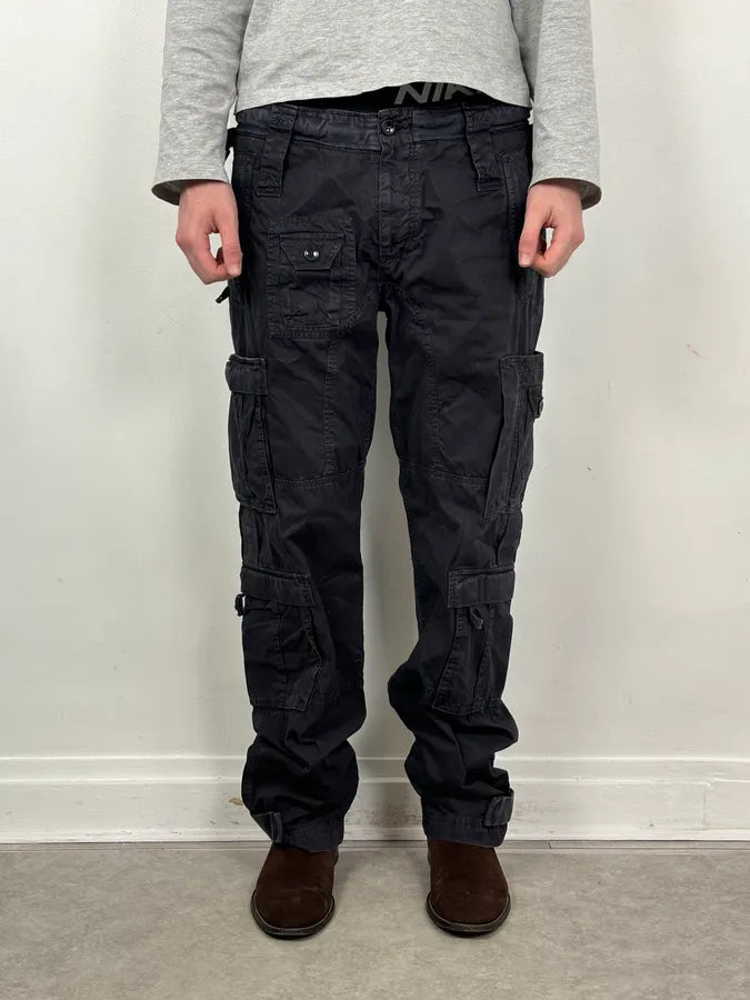 2000s Dolce & Gabbana Navy Multi Pockets Military Cargo Pants BWZwXTC 1