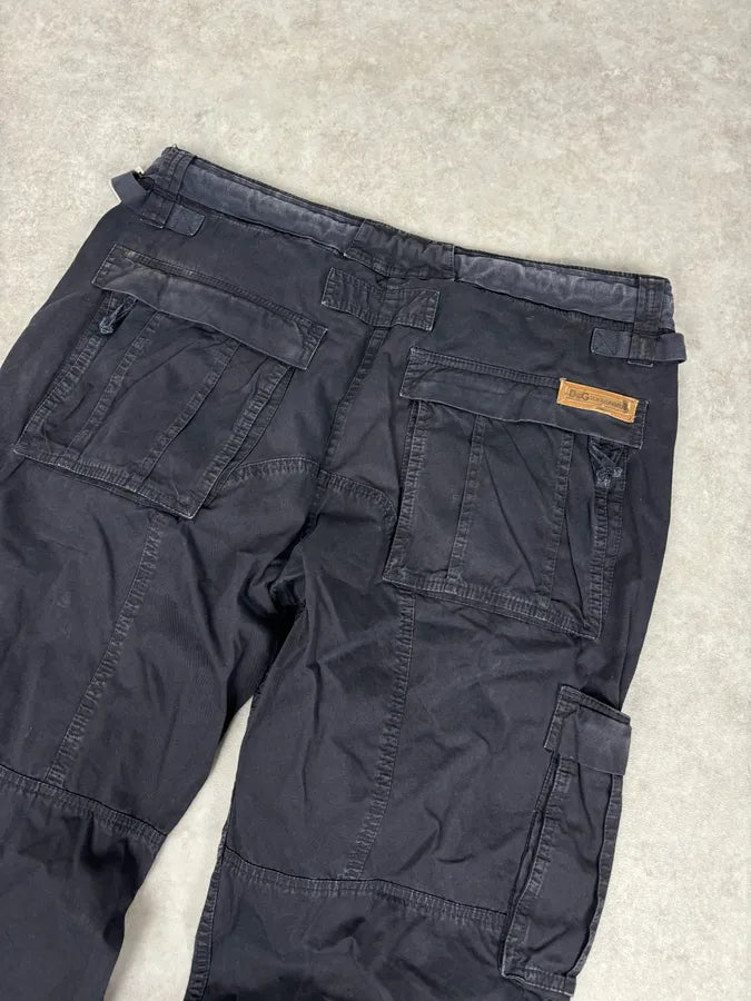 2000s Dolce & Gabbana Navy Multi Pockets Military Cargo Pants BWZwXTC 6