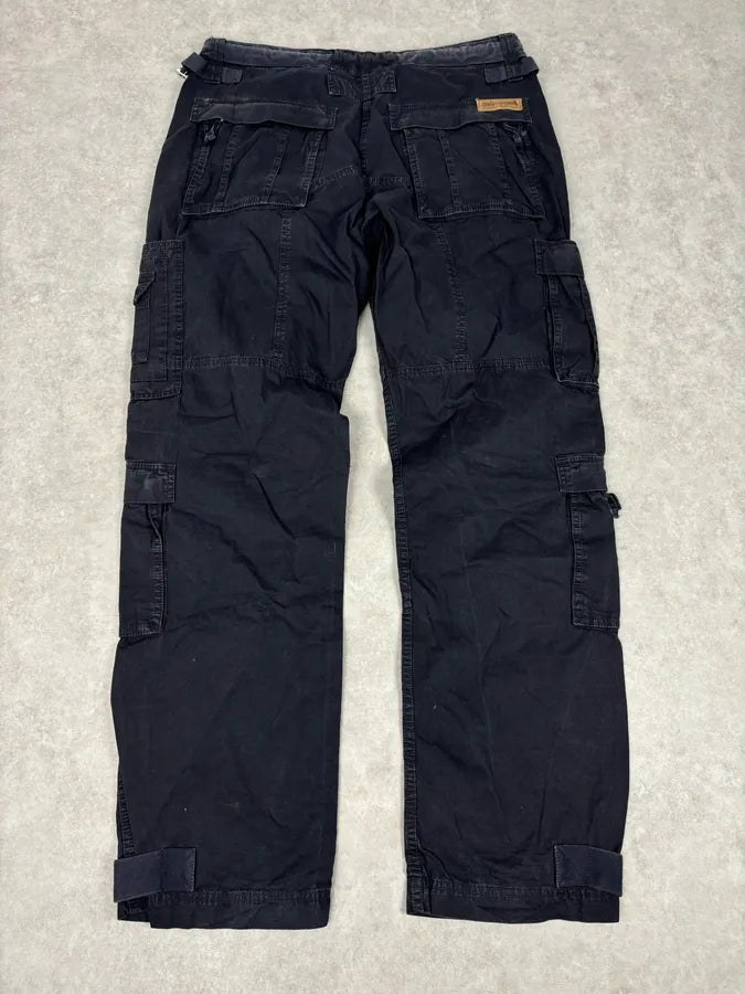 2000s Dolce & Gabbana Navy Multi Pockets Military Cargo Pants BWZwXTC 5