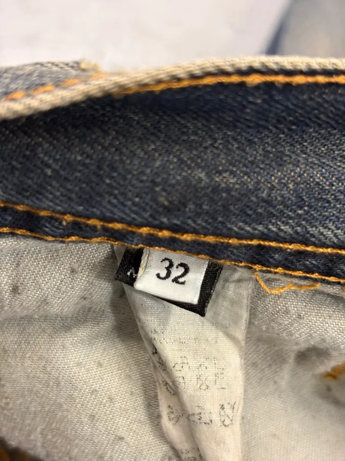 AW2009 Dolce & Gabbana Navy Denim Distressed Faded Fit Jeans yzmRora 10