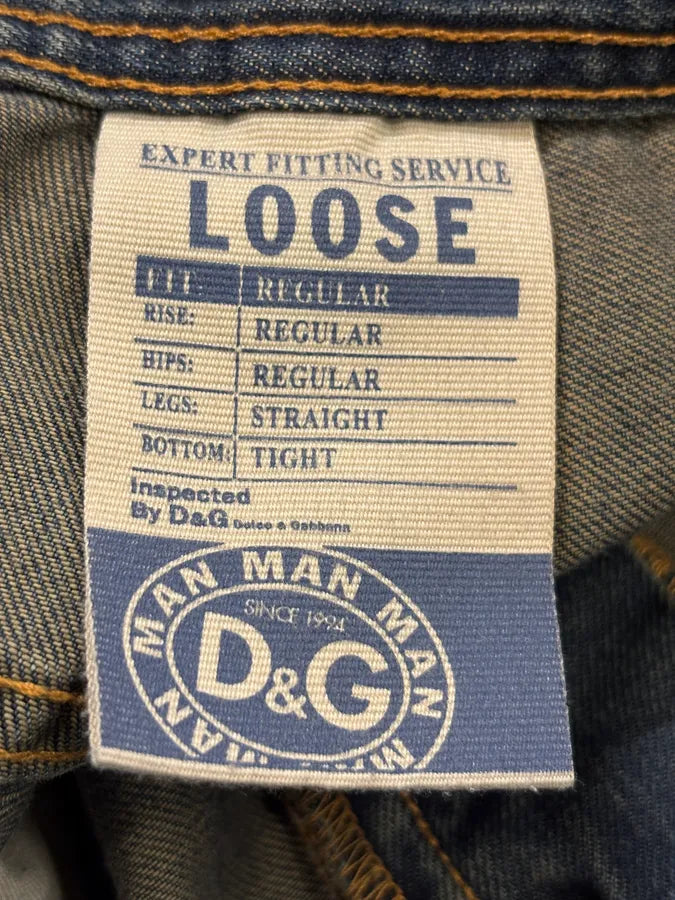 AW2009 Dolce & Gabbana Navy Denim Distressed Faded Fit Jeans yzmRora 11