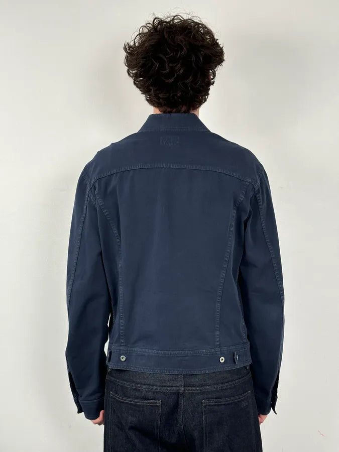2000s Dolce & Gabbana Navy Workwear Denim Jacket msEVqjP 1