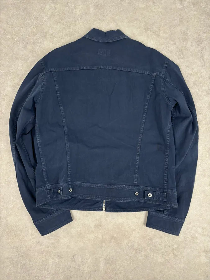 2000s Dolce & Gabbana Navy Workwear Denim Jacket msEVqjP 3
