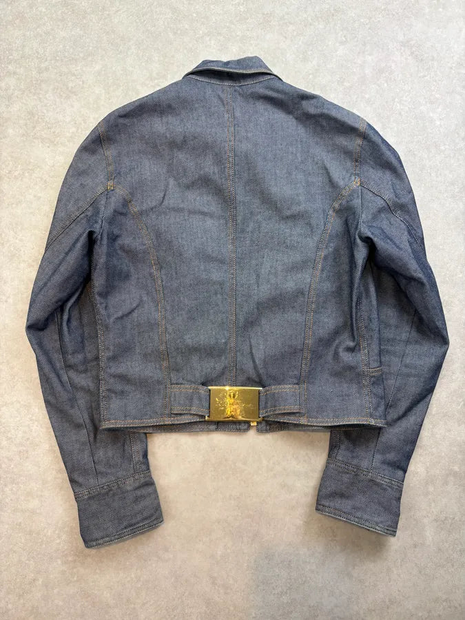 SS1996 Dolce & Gabbana Navy Multi-Pocket Denim Jacket vYfyqrW 3