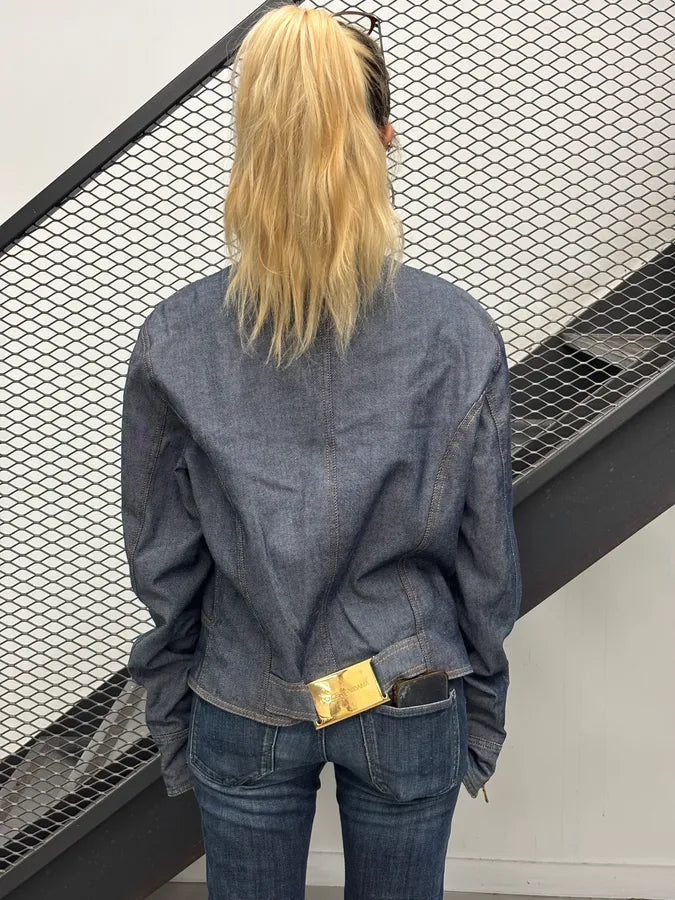 SS1996 Dolce & Gabbana Navy Multi-Pocket Denim Jacket vYfyqrW 2