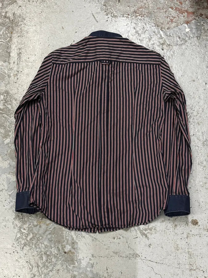SS2009 Dolce & Gabbana Navy Half Breasted Striped Henley Shirt DfvEhKy 3