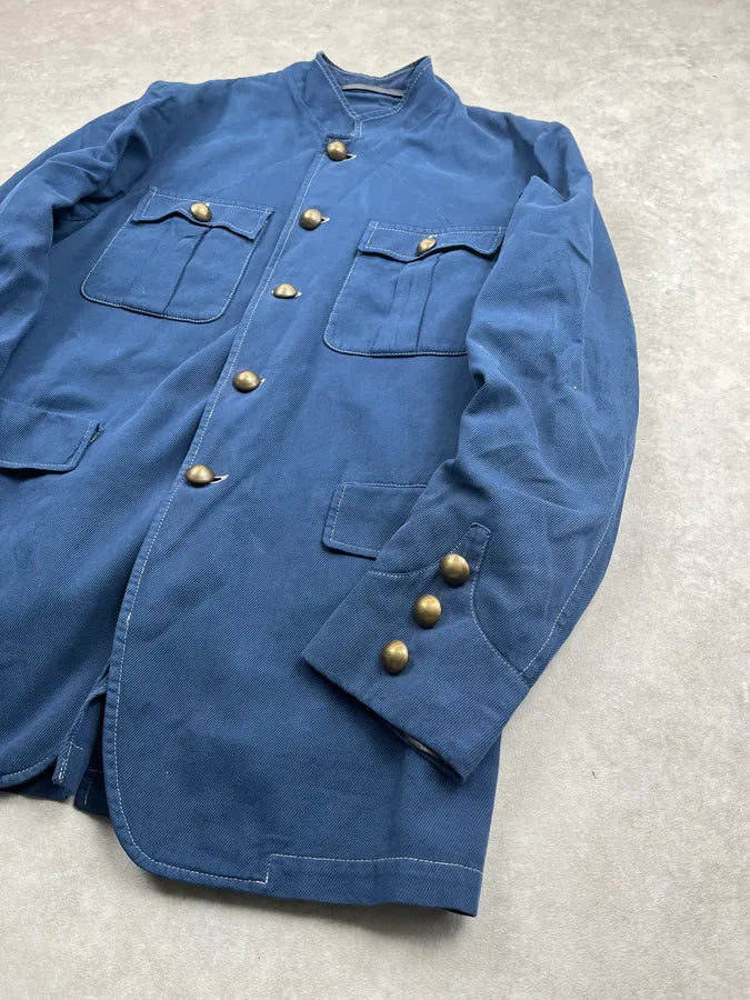 AW2017 Dolce & Gabbana Navy Multi-Pocket Buttoned Officer Jacket EzSwQTf 3
