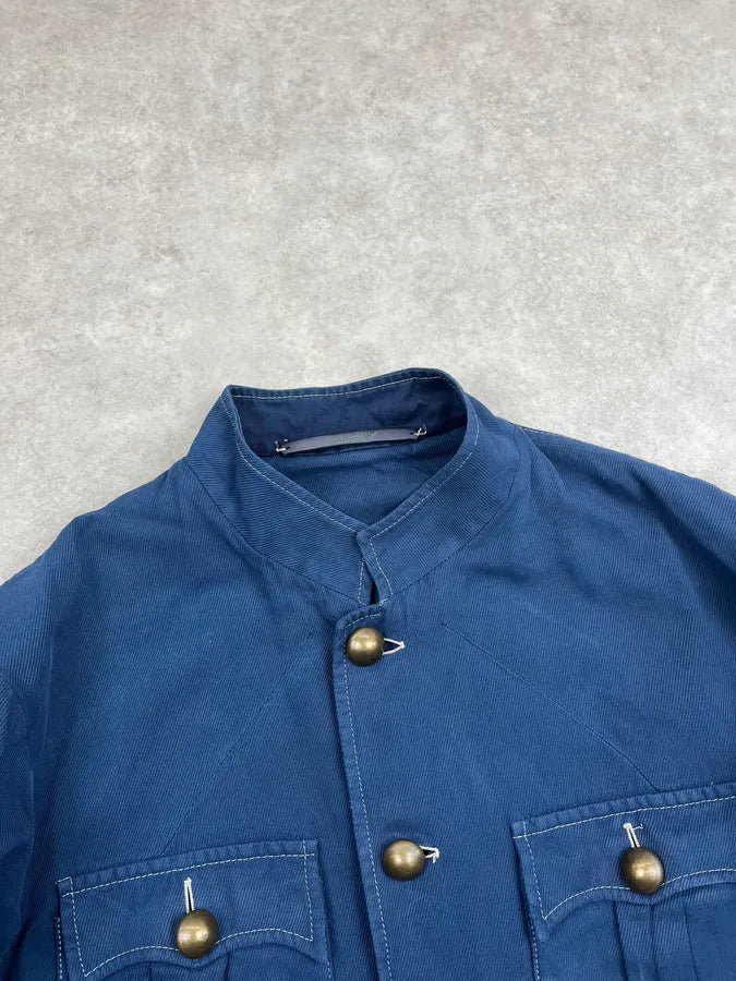 AW2017 Dolce & Gabbana Navy Multi-Pocket Buttoned Officer Jacket EzSwQTf 4