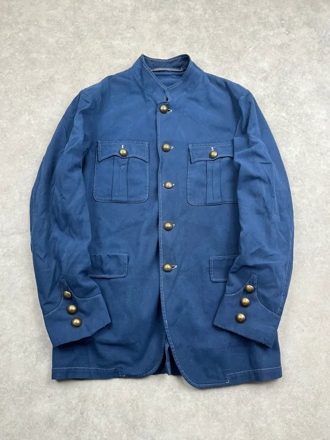 AW2017 Dolce & Gabbana Navy Multi-Pocket Buttoned Officer Jacket EzSwQTf 0