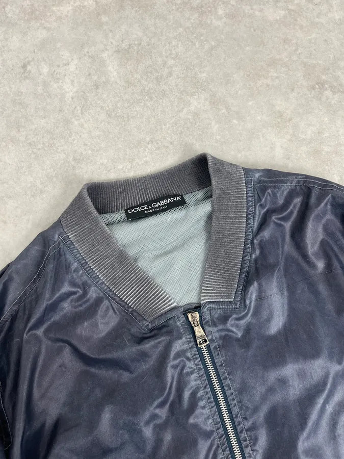 2000s Dolce & Gabbana Navy Nylon Multi-Pocket Bomber Jacket LrkJHIP 4