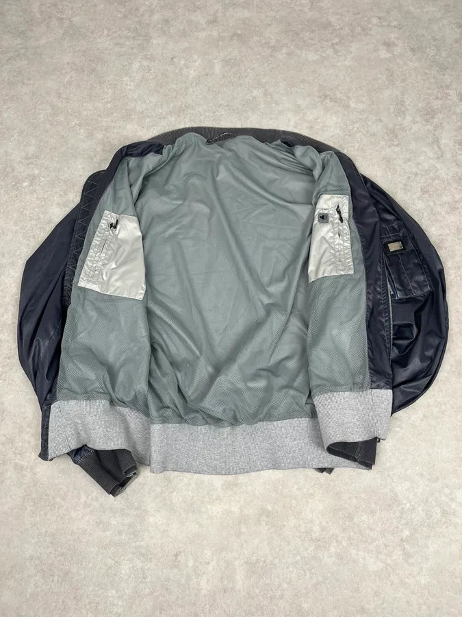 2000s Dolce & Gabbana Navy Nylon Multi-Pocket Bomber Jacket LrkJHIP 7