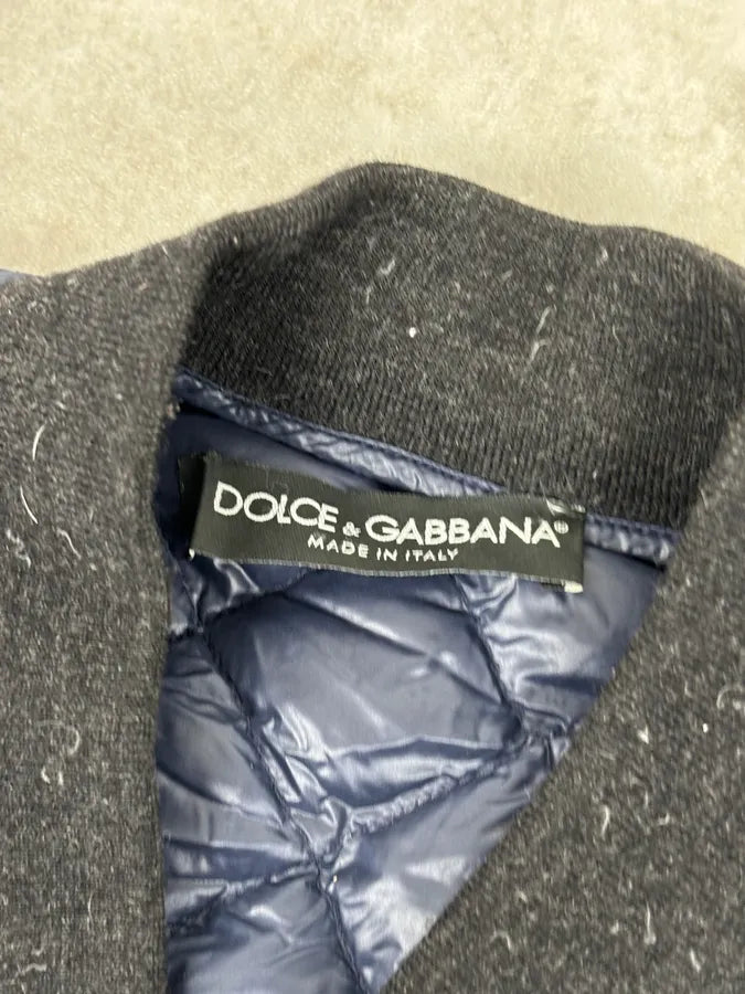 Dolce & Gabbana Navy Nylon Quilted Bomber Jacket btmLVUr 7