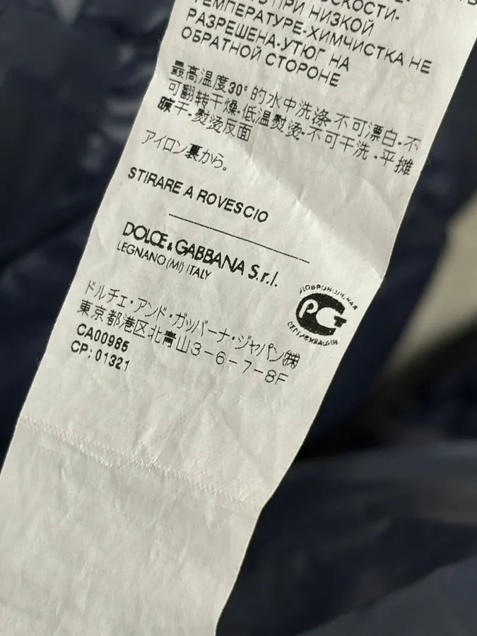 Dolce & Gabbana Navy Nylon Quilted Bomber Jacket btmLVUr 9
