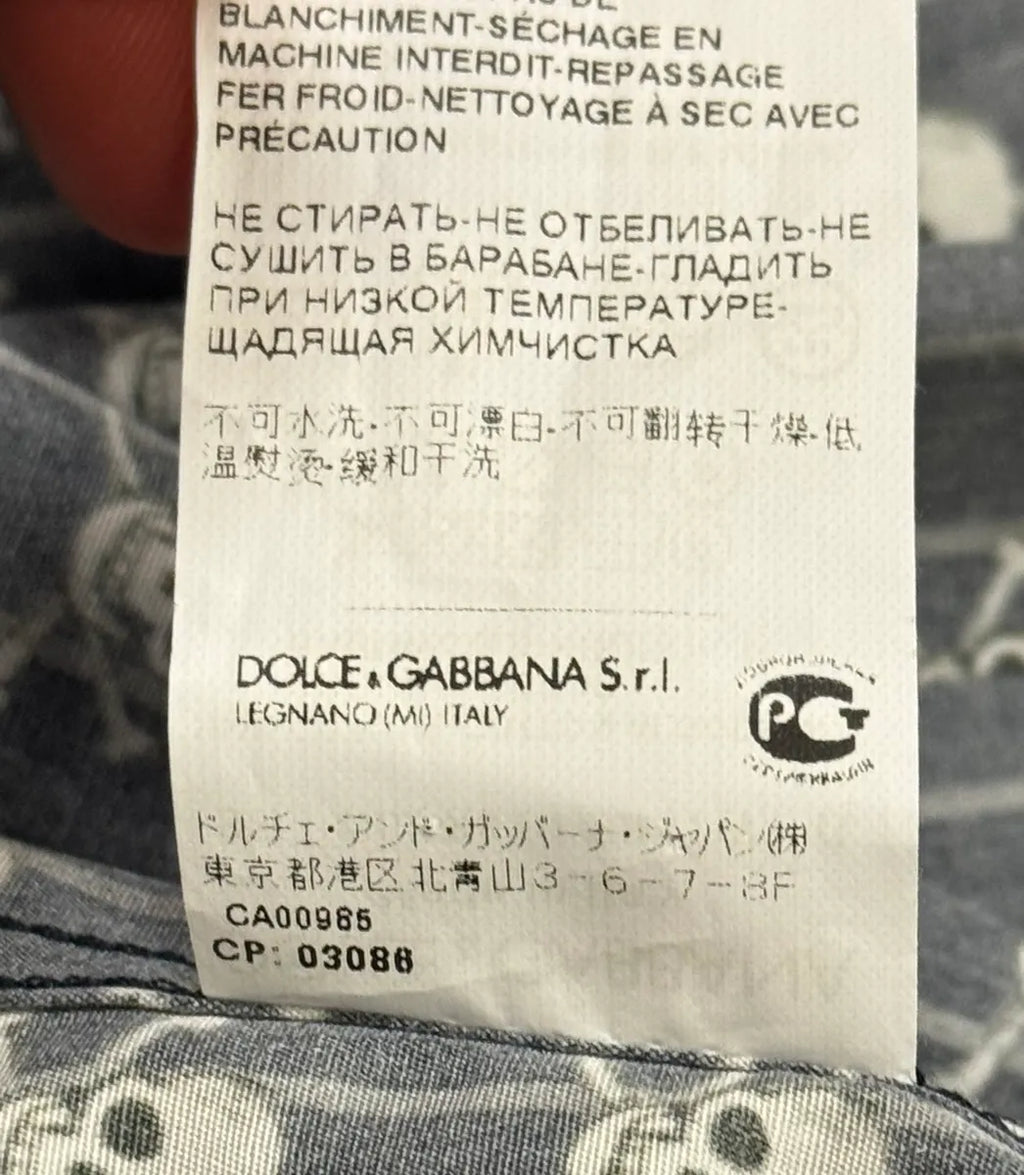 2010s Dolce & Gabbana Navy Pirate Skull Classy Shirt CTXiBBB 11