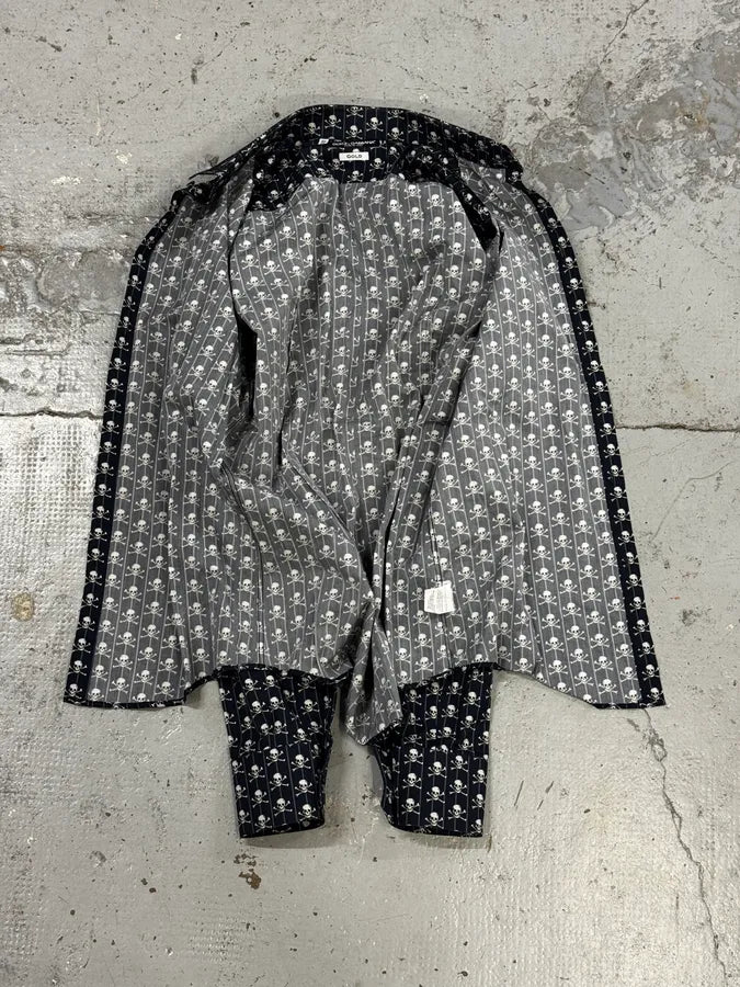 2010s Dolce & Gabbana Navy Pirate Skull Classy Shirt CTXiBBB 6