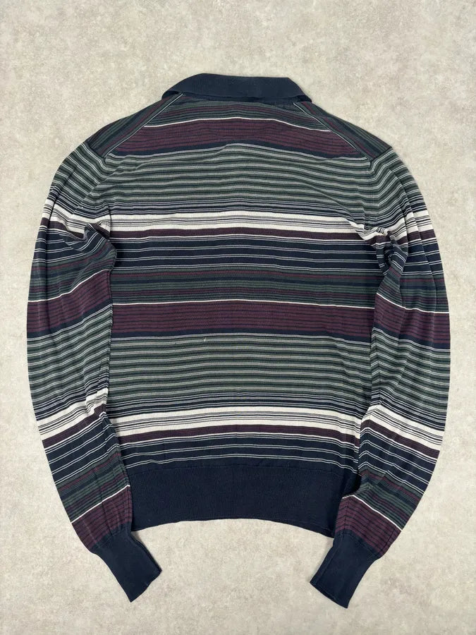 2000s Dolce & Gabbana Multicolor Striped Signature Polo Sweater lDIsYlk 4