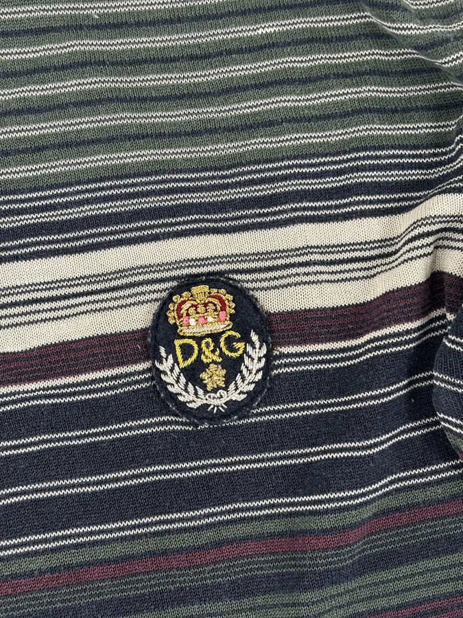 2000s Dolce & Gabbana Multicolor Striped Signature Polo Sweater lDIsYlk 6