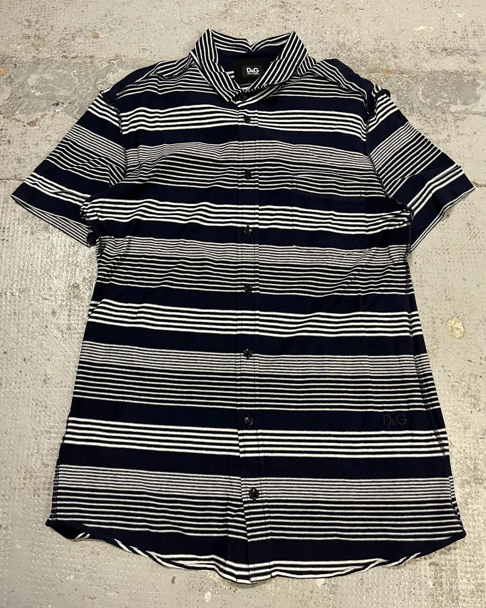 Dolce & Gabbana Navy Striped Polo MCyYzcY 0