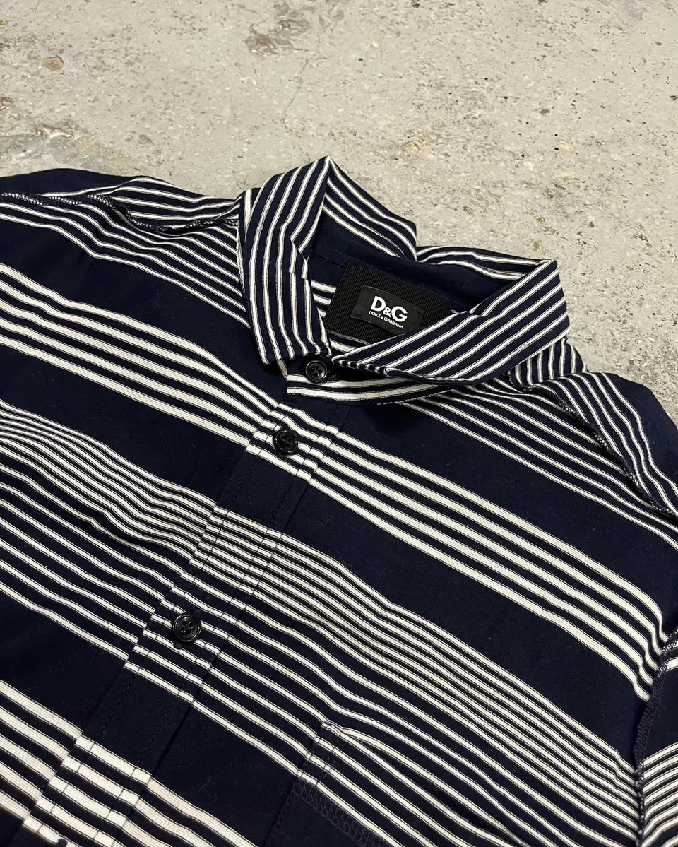 Dolce & Gabbana Navy Striped Polo MCyYzcY 4