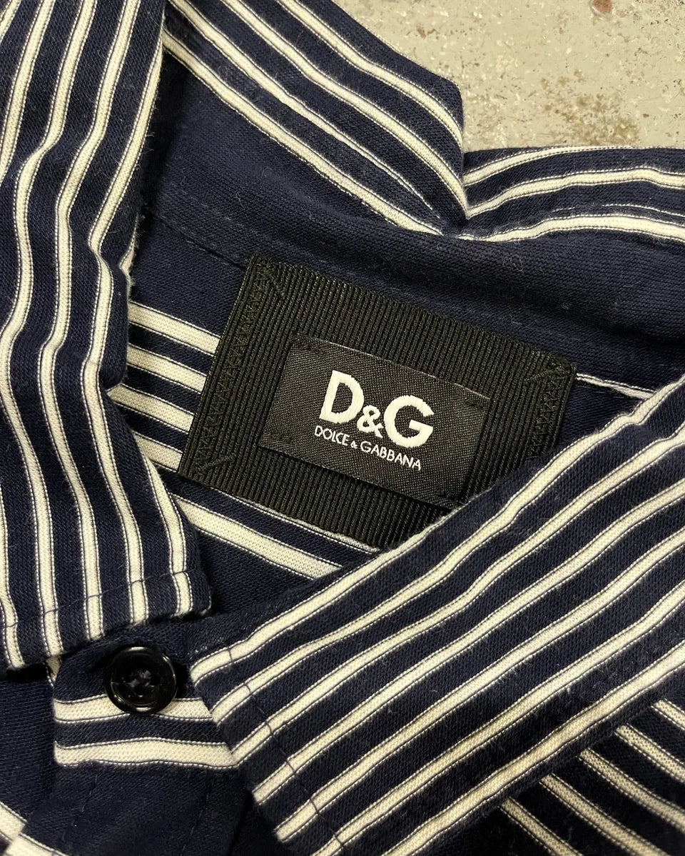 Dolce & Gabbana Navy Striped Polo MCyYzcY 7