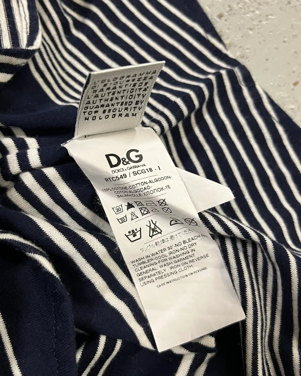 Dolce & Gabbana Navy Striped Polo MCyYzcY 9
