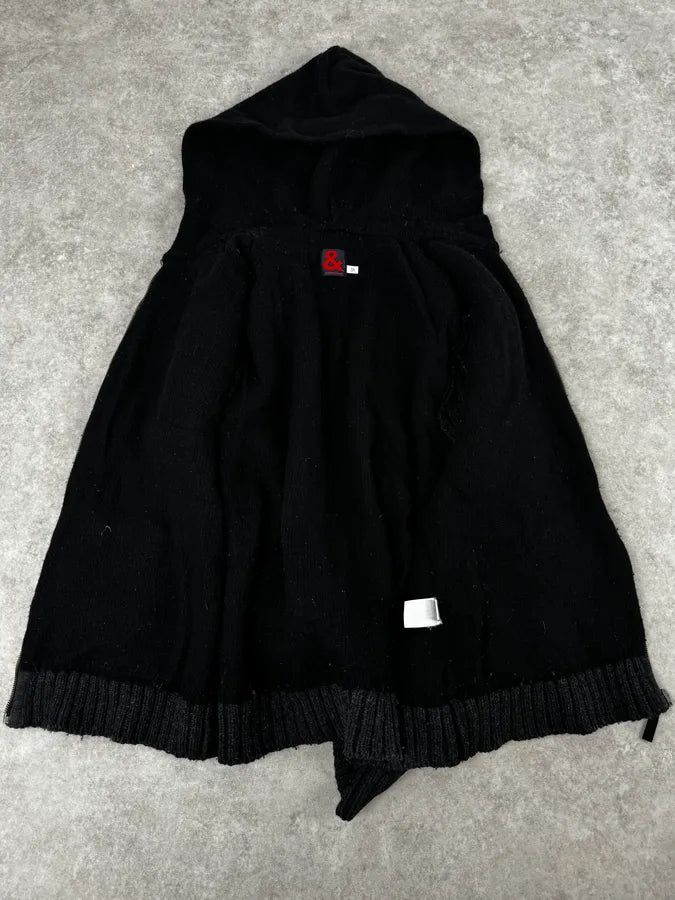 Dolce & Gabbana Grey & Black Wool Zip Up Hoodie wUYHFpx 6