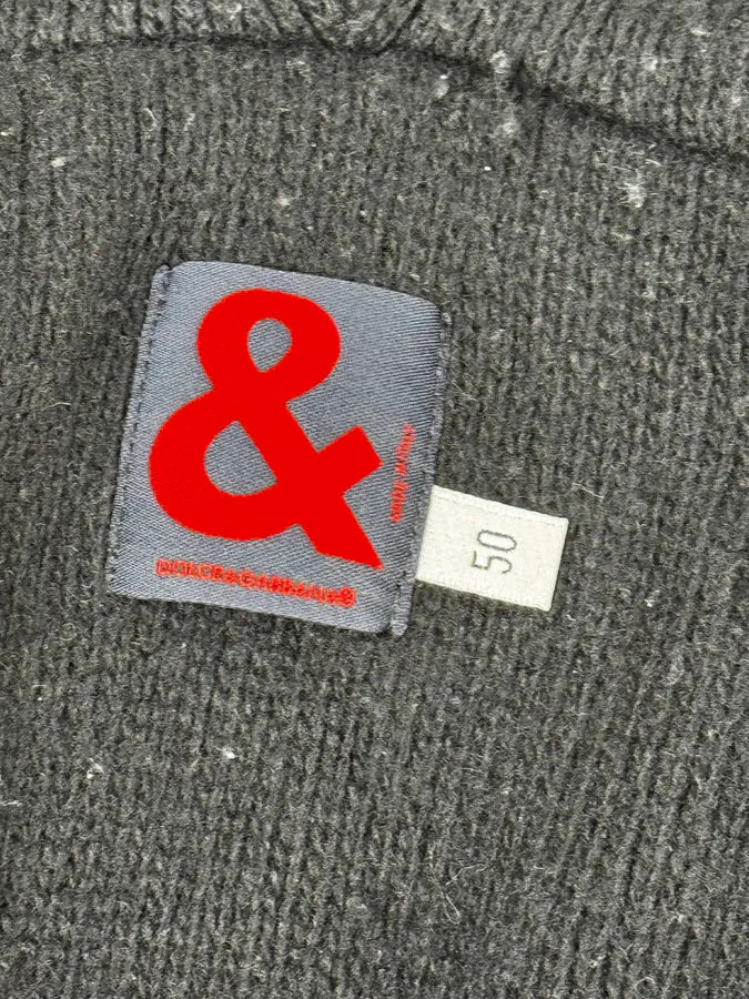 Dolce & Gabbana Grey & Black Wool Zip Up Hoodie wUYHFpx 9