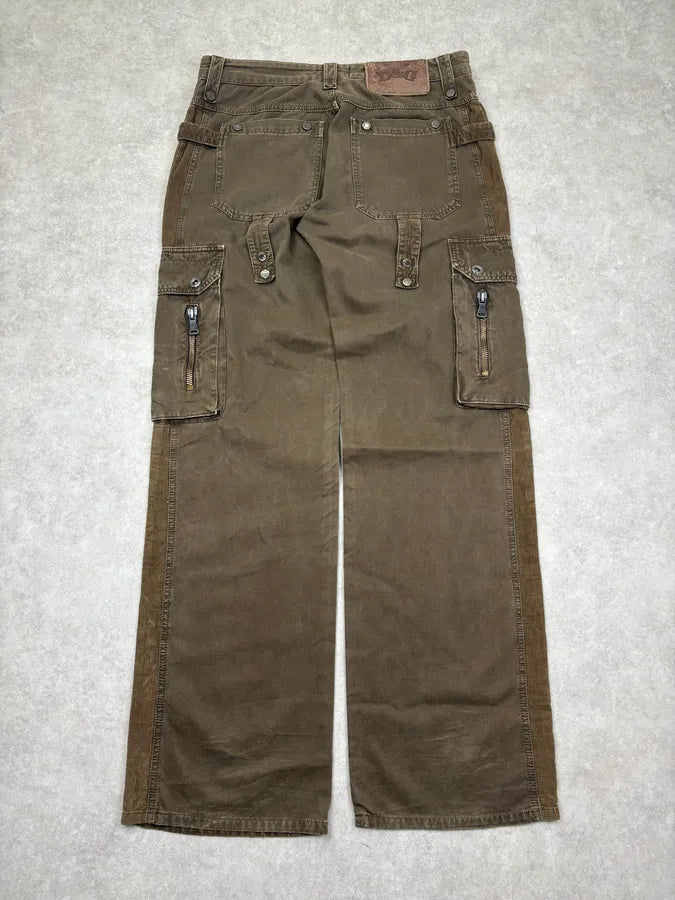 AW2004 Dolce & Gabbana Olive Utility Cargo Pants RiEInLl 1