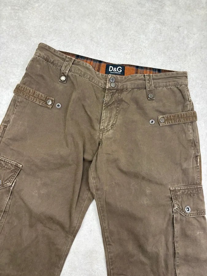 AW2004 Dolce & Gabbana Olive Utility Cargo Pants RiEInLl 5