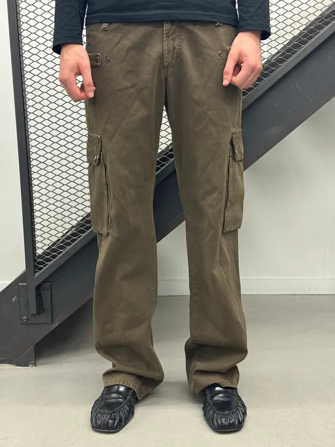 AW2004 Dolce & Gabbana Olive Utility Cargo Pants RiEInLl 3
