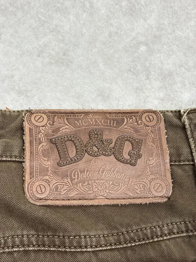 AW2004 Dolce & Gabbana Olive Utility Cargo Pants RiEInLl 8